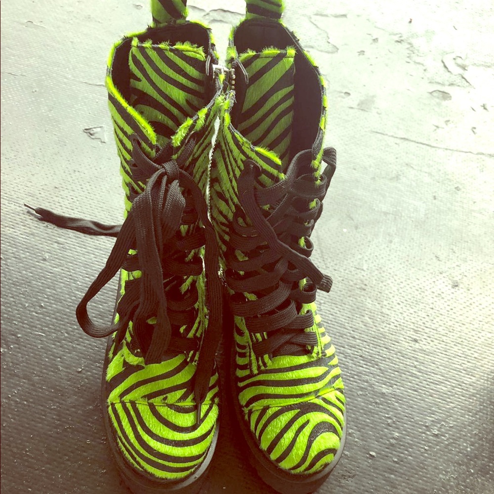 Zebra print boots